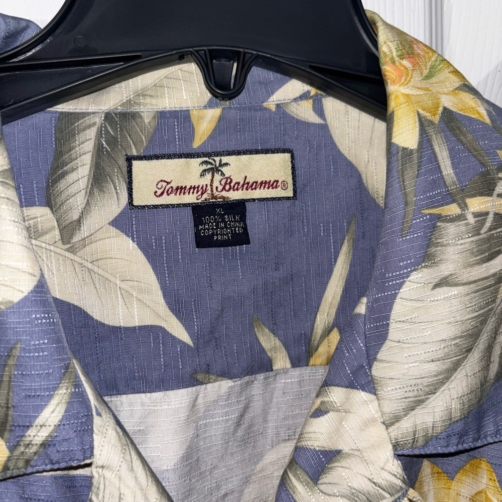 100% SILK Tommy Bahama Short Sleeve Button Down SZ XL - Picture 4 of 6